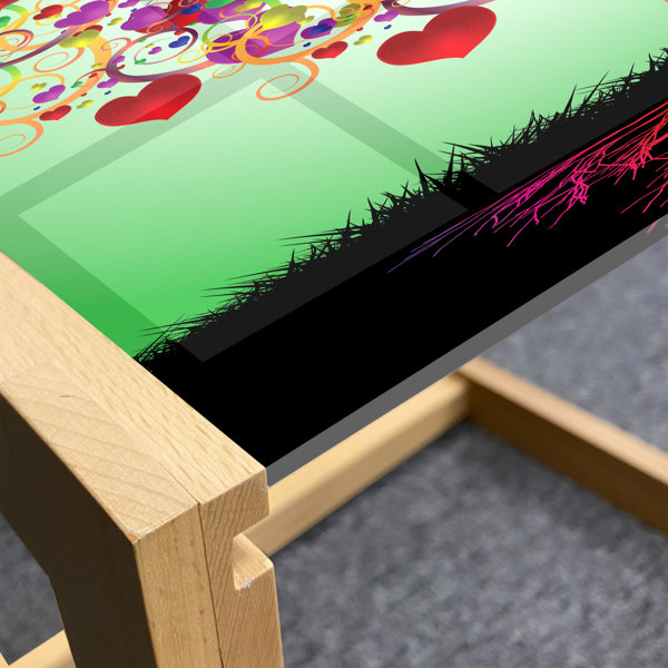 Glass table with leaves deals
